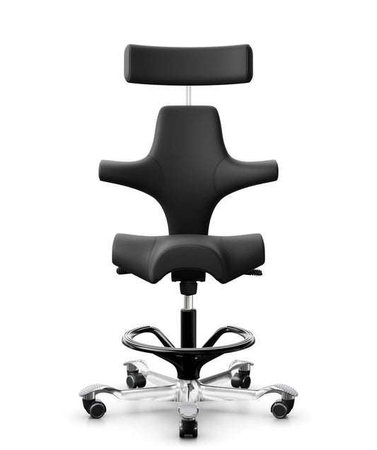 HAG Capisco 8107 – mit Nackenstütze in Leder ELMOSOFT